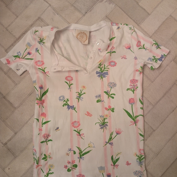 The Beaufort Bonnet Company Other - The Beaufort Bonnet Company White Floral Print Shirt